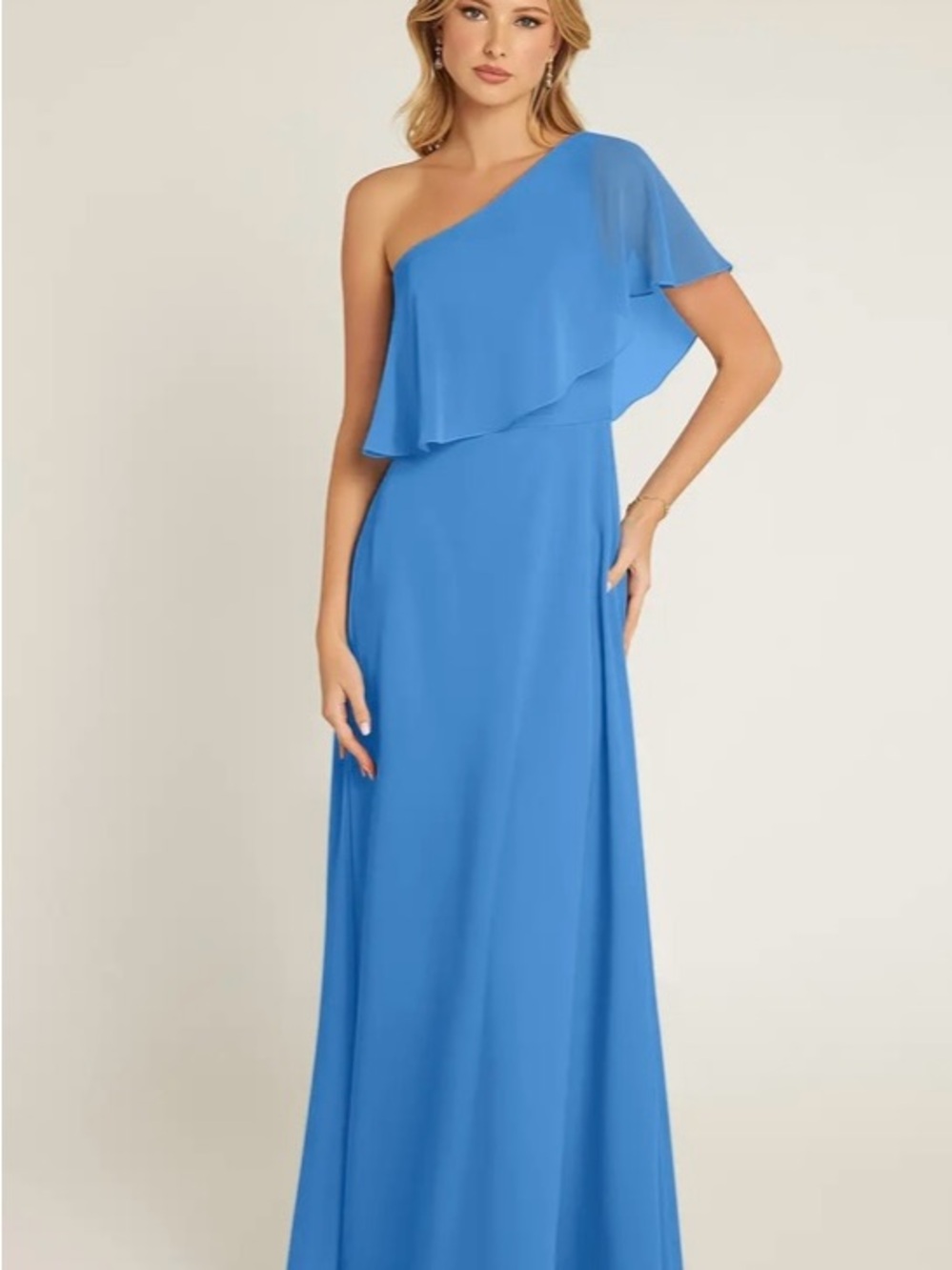 Azazie blue jay ( retired) lizzy dress